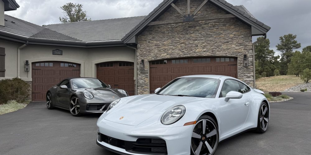White Porsche protected with ceramic coating and paint protection film in Colorado Springs