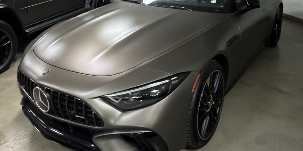 Ceramic coated luxury sedan with enhanced gloss finish in Colorado Springs